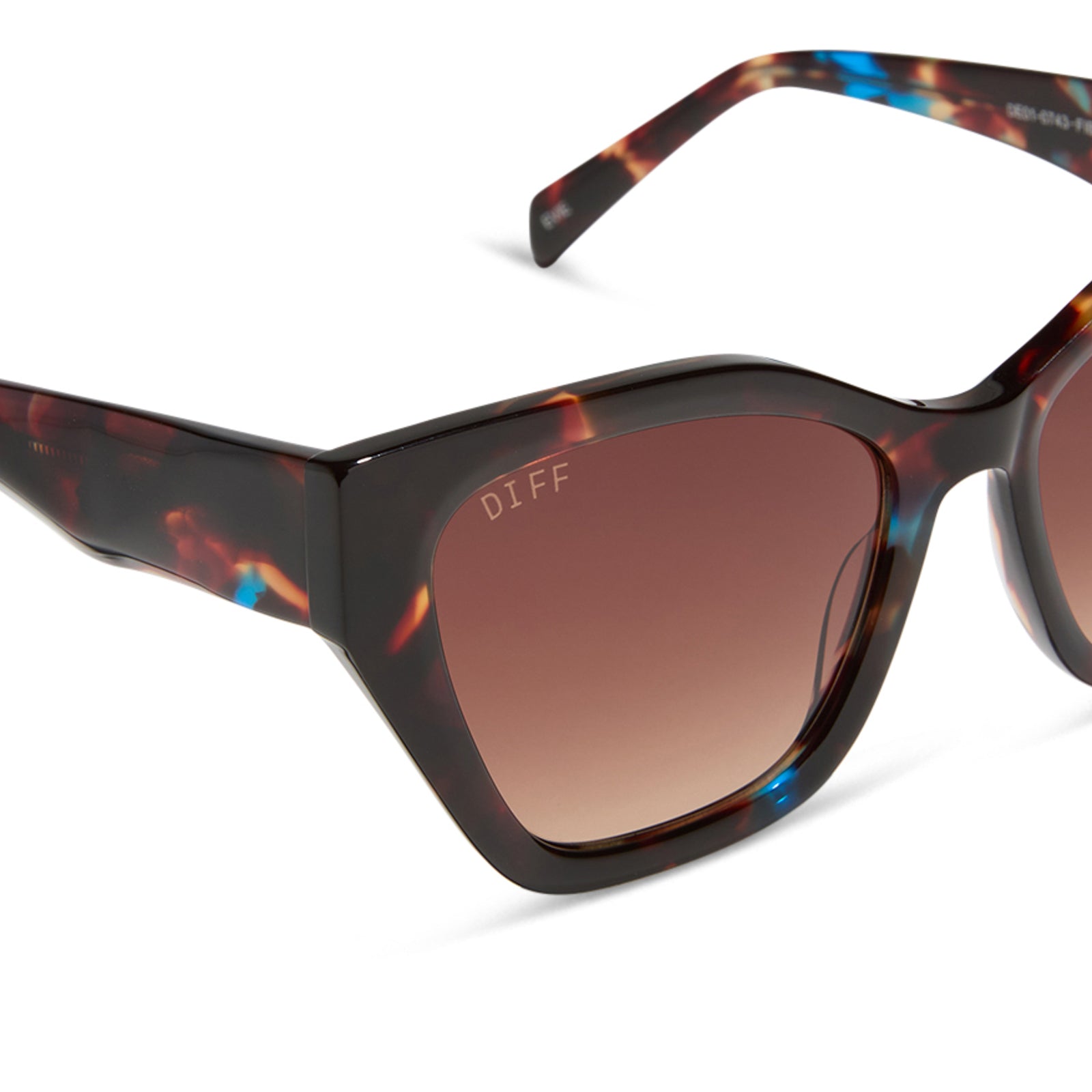 EVIE - CONFETTI TORTOISE + BROWN GRADIENT SUNGLASSES - Image 4