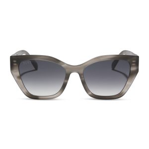 EVIE - SMOKE MARBLE + GREY GRADIENT SUNGLASSES