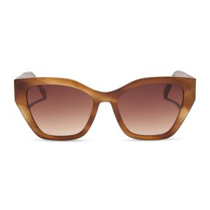 EVIE - TAWNY TORTOISE + BROWN GRADIENT SUNGLASSES