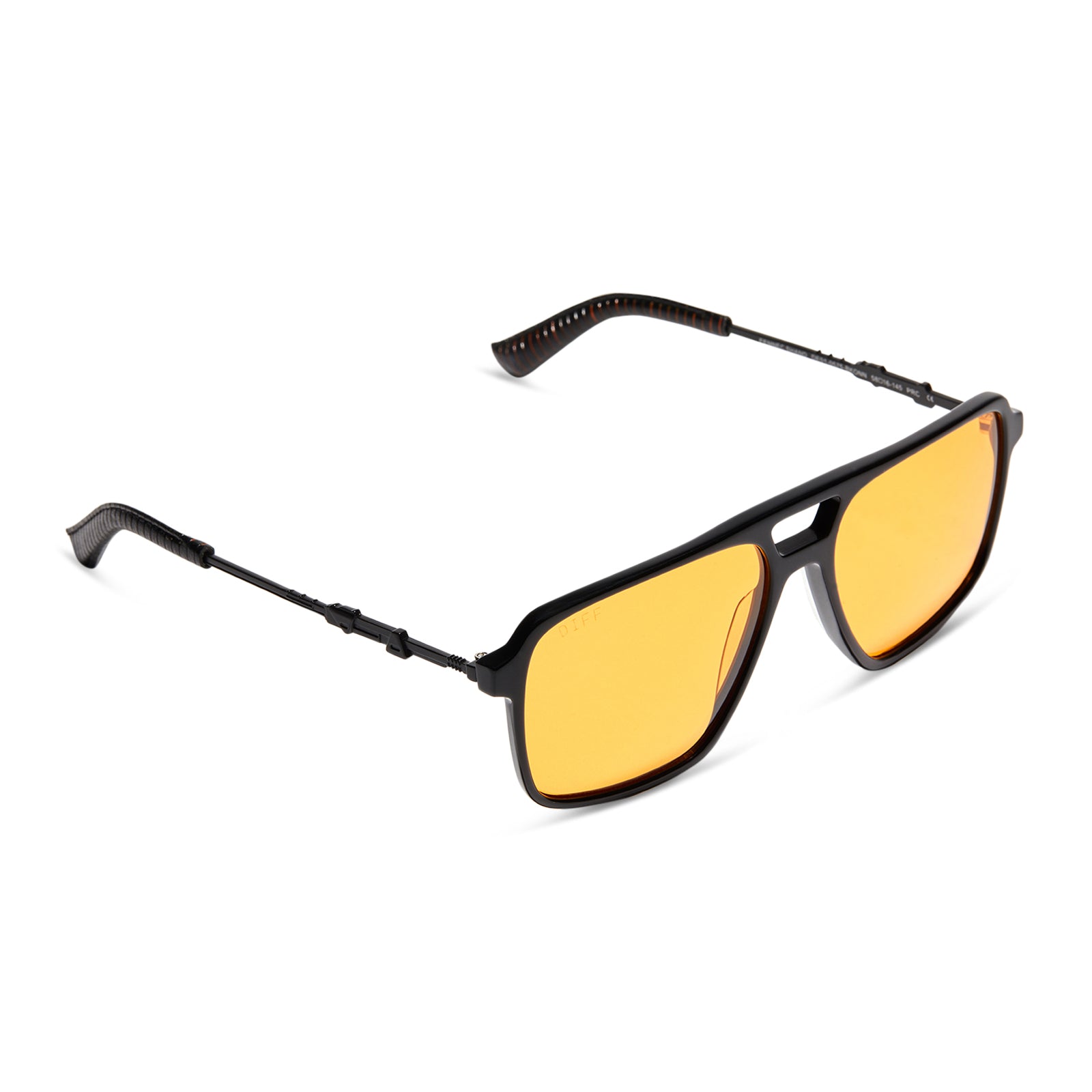 FENNEC SHANDâ„¢ - BLACK + ORANGE SUNGLASSES - Image 4