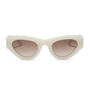 LUCY - MERINGUE + BROWN GRADIENT SUNGLASSES
