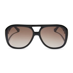 PAULINE - BLACK + BROWN GRADIENT SUNGLASSES