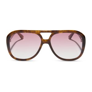 PAULINE - HONEY TORTOISE + ROSE GRADIENT SUNGLASSES