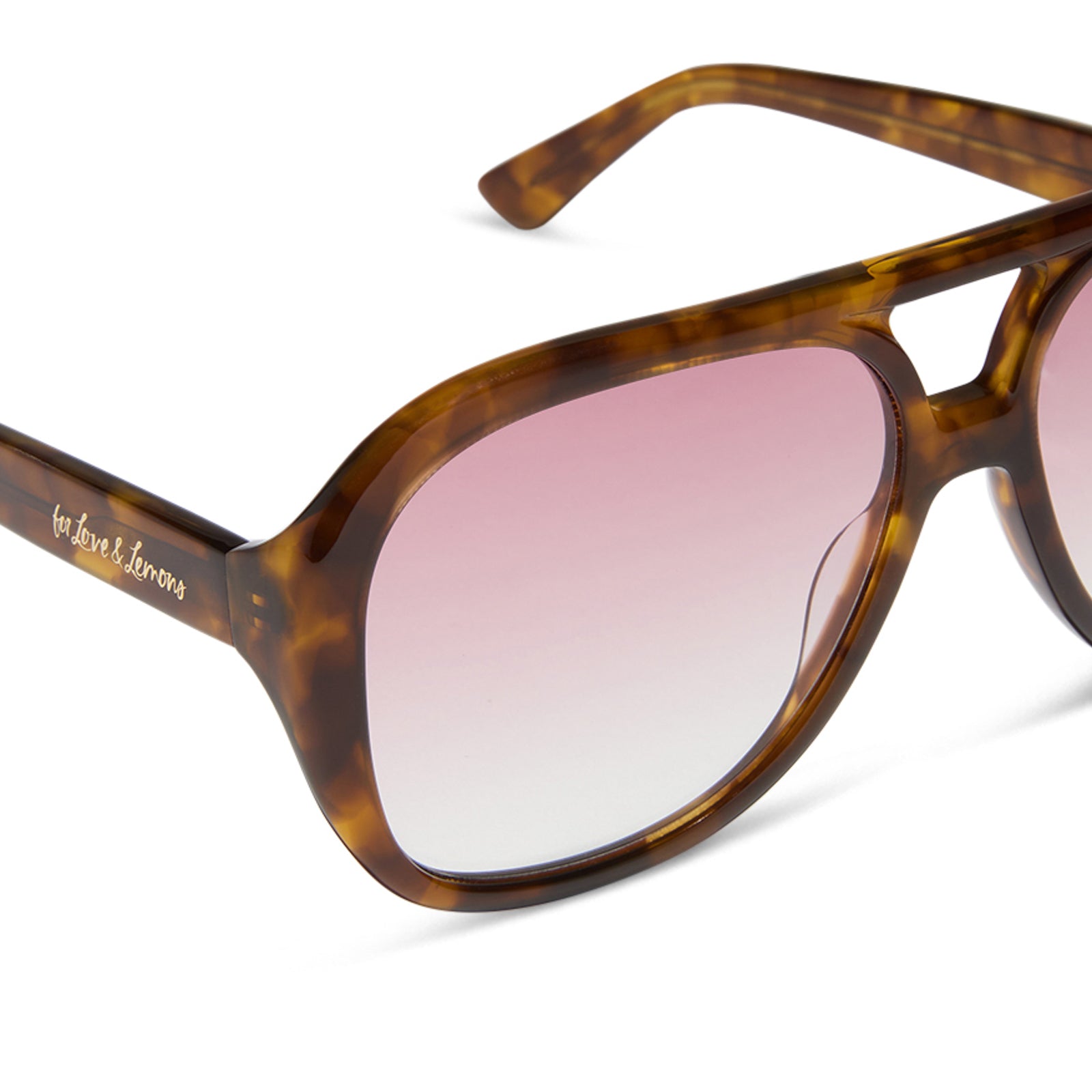 PAULINE - HONEY TORTOISE + ROSE GRADIENT SUNGLASSES - Image 4