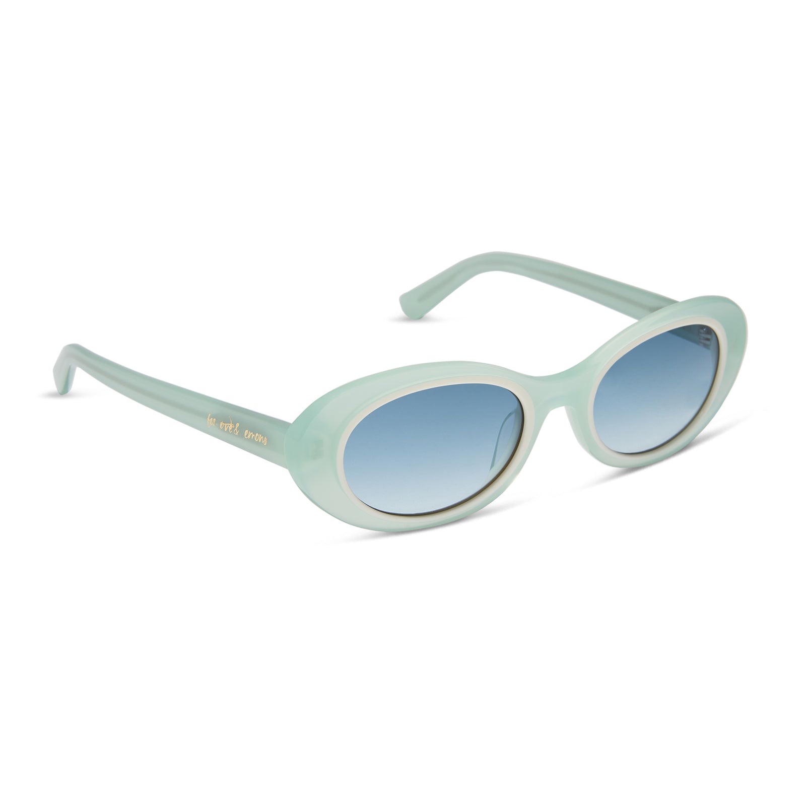SABRINA - PASTEL SAGE + BLUE GRADIENT SUNGLASSES - Image 2
