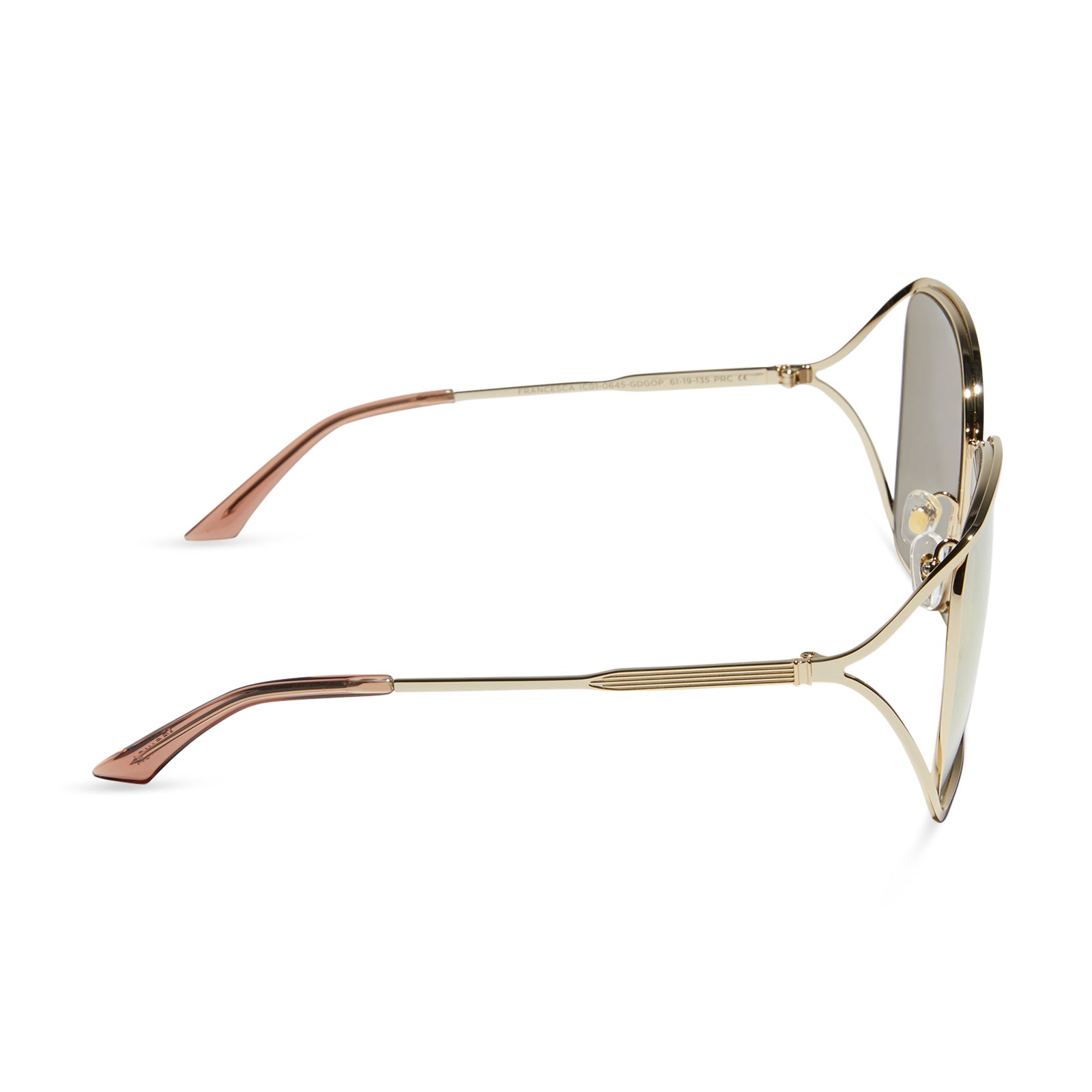 FRANCESCA - GOLD + CAFÉ OLE + GOLD FLASH POLARIZED SUNGLASSES - Image 3