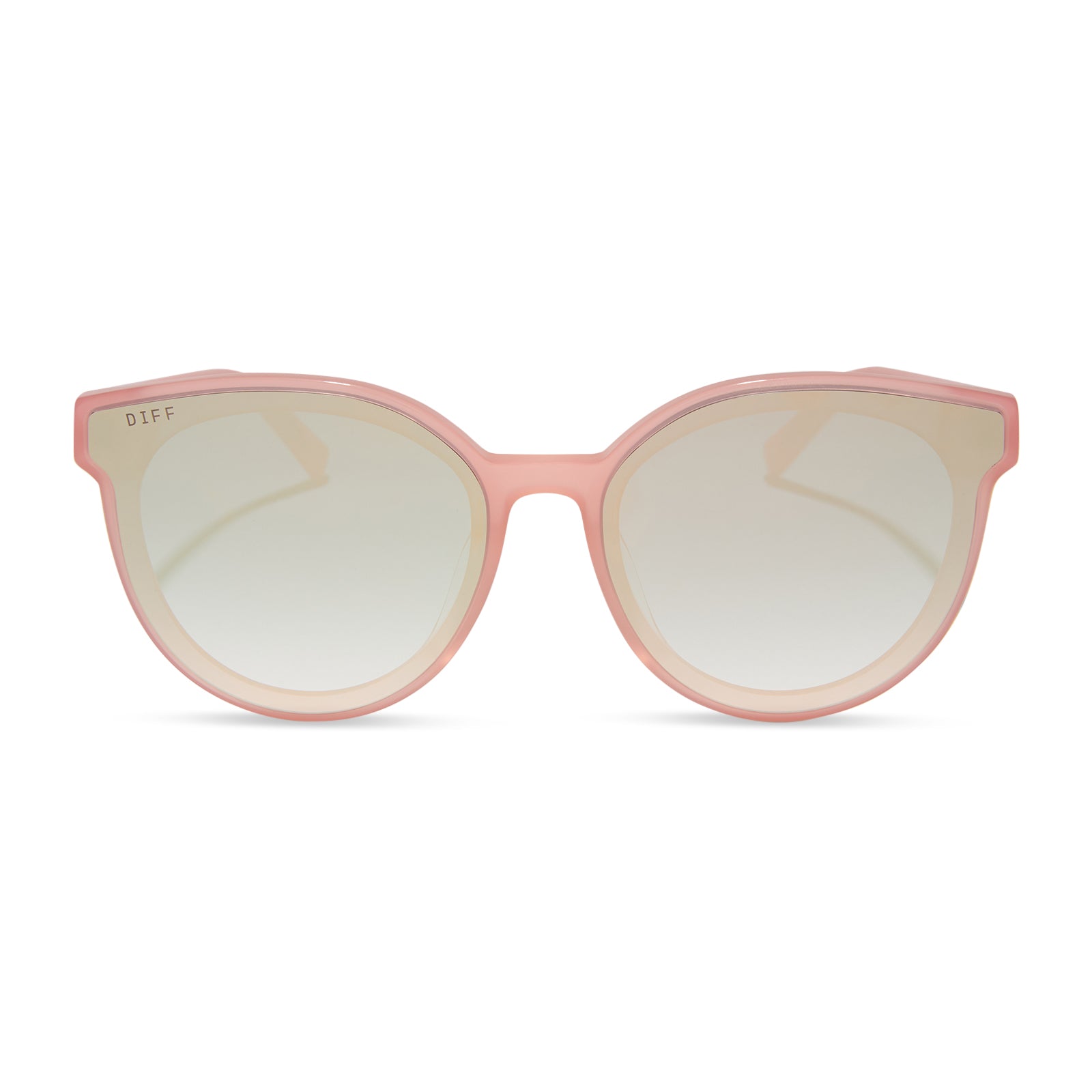 GEMMA - PEACH + COOL MATCHA GRADIENT MIRROR SUNGLASSES