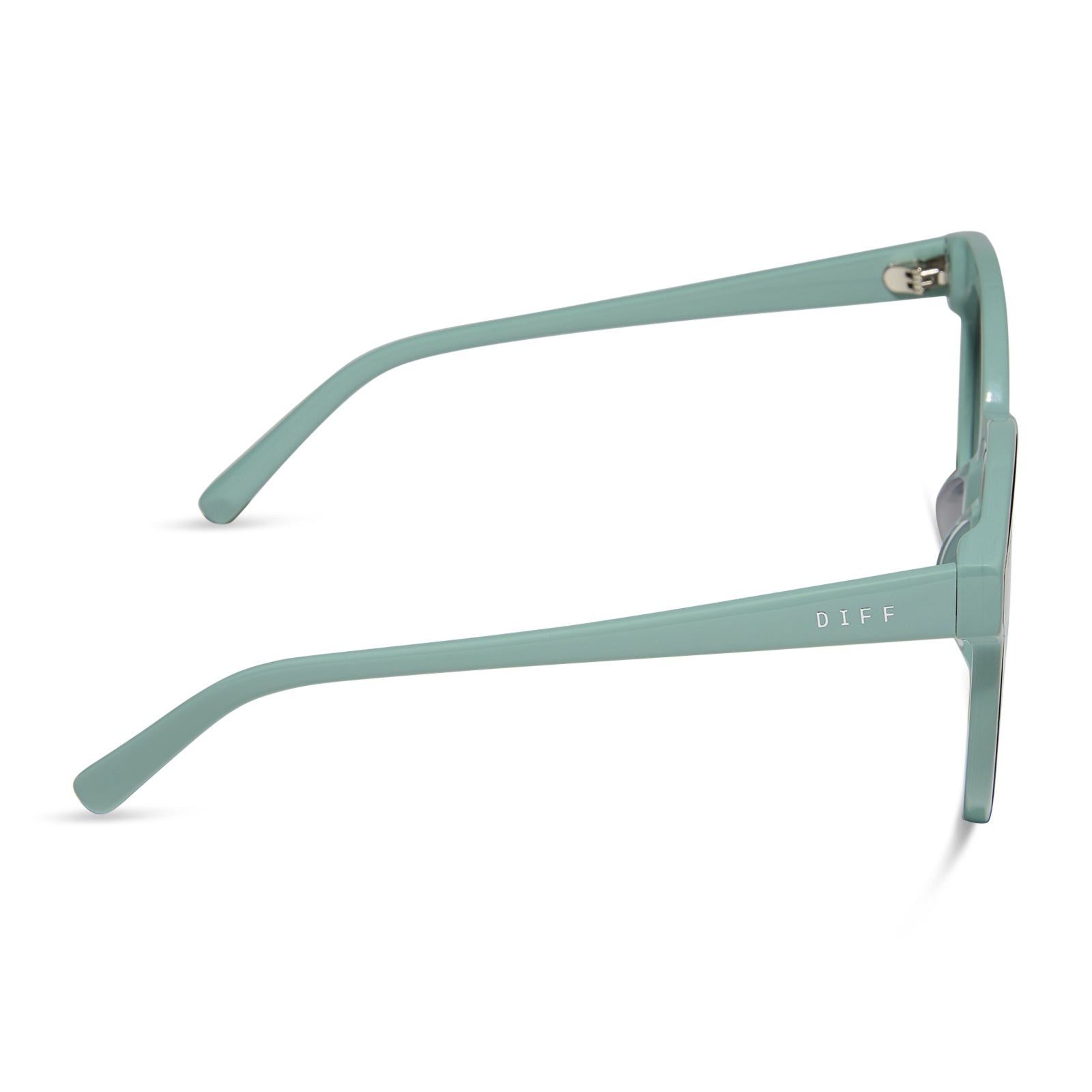 GEMMA - STEEL TEAL + GREY GRADIENT WITH SILVER FLASH SUNGLASSES - Image 3