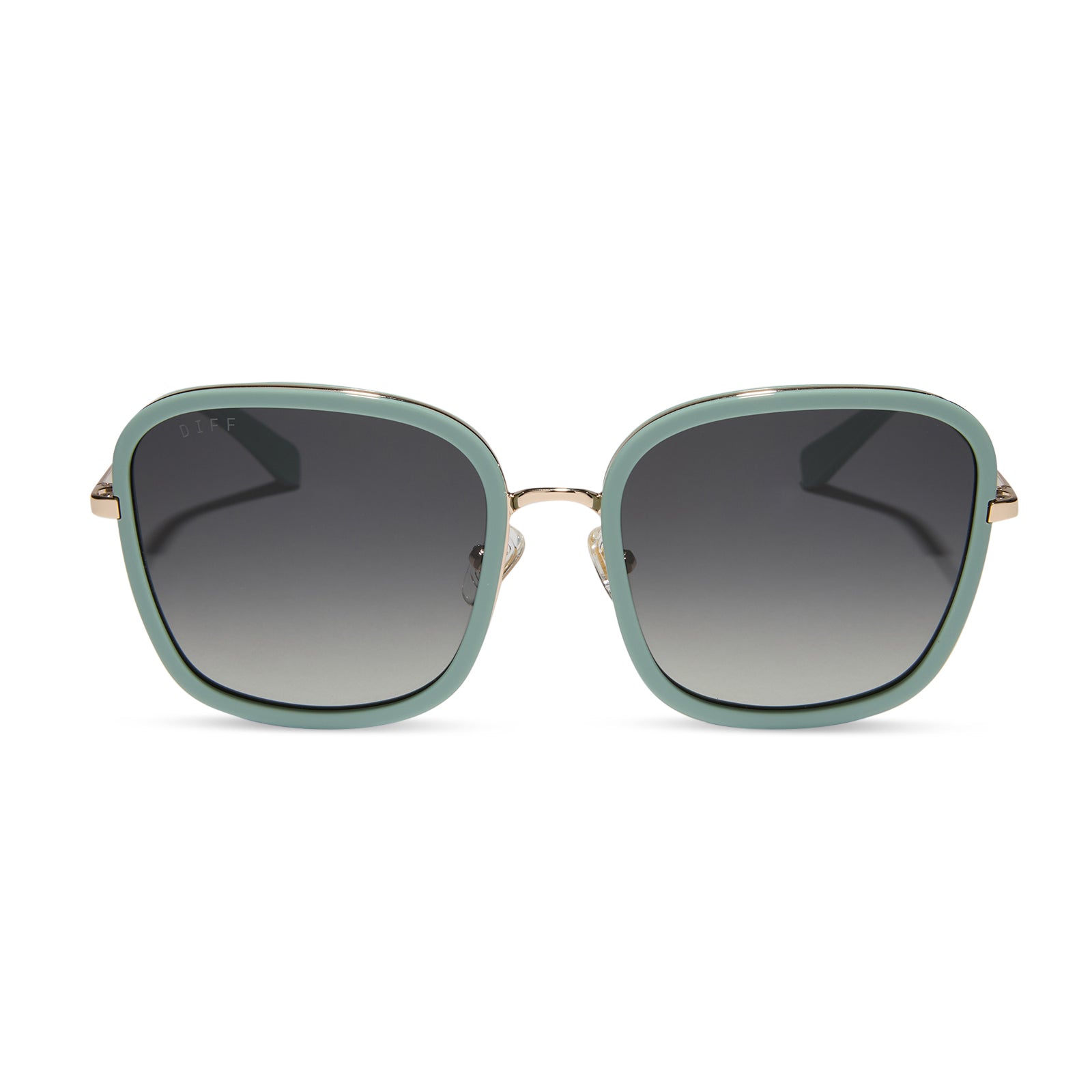 GENEVIVE - STEEL TEAL + GREY GRADIENT SUNGLASSES