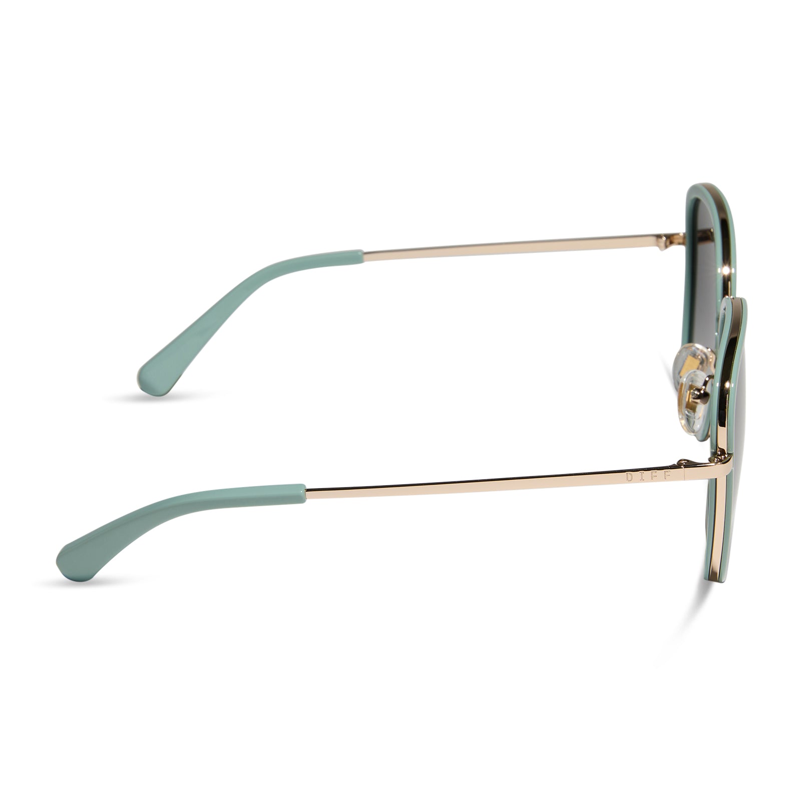 GENEVIVE - STEEL TEAL + GREY GRADIENT SUNGLASSES - Image 3