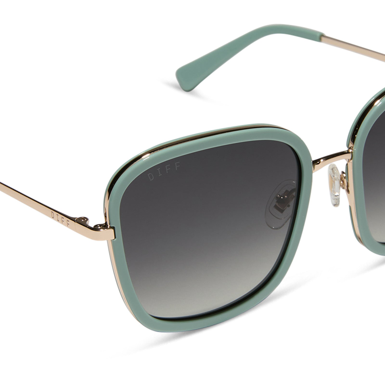 GENEVIVE - STEEL TEAL + GREY GRADIENT SUNGLASSES - Image 4