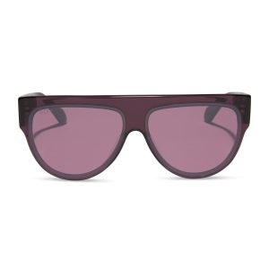 GEORGIE - AUBERGINE + AUBERGINE + SILVER FLASH SUNGLASSES