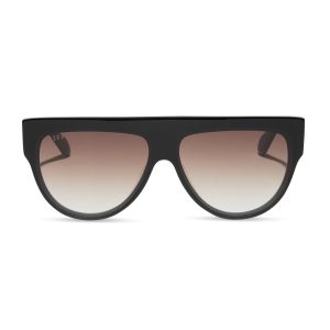 GEORGIE - BLACK + BROWN GRADIENT SUNGLASSES