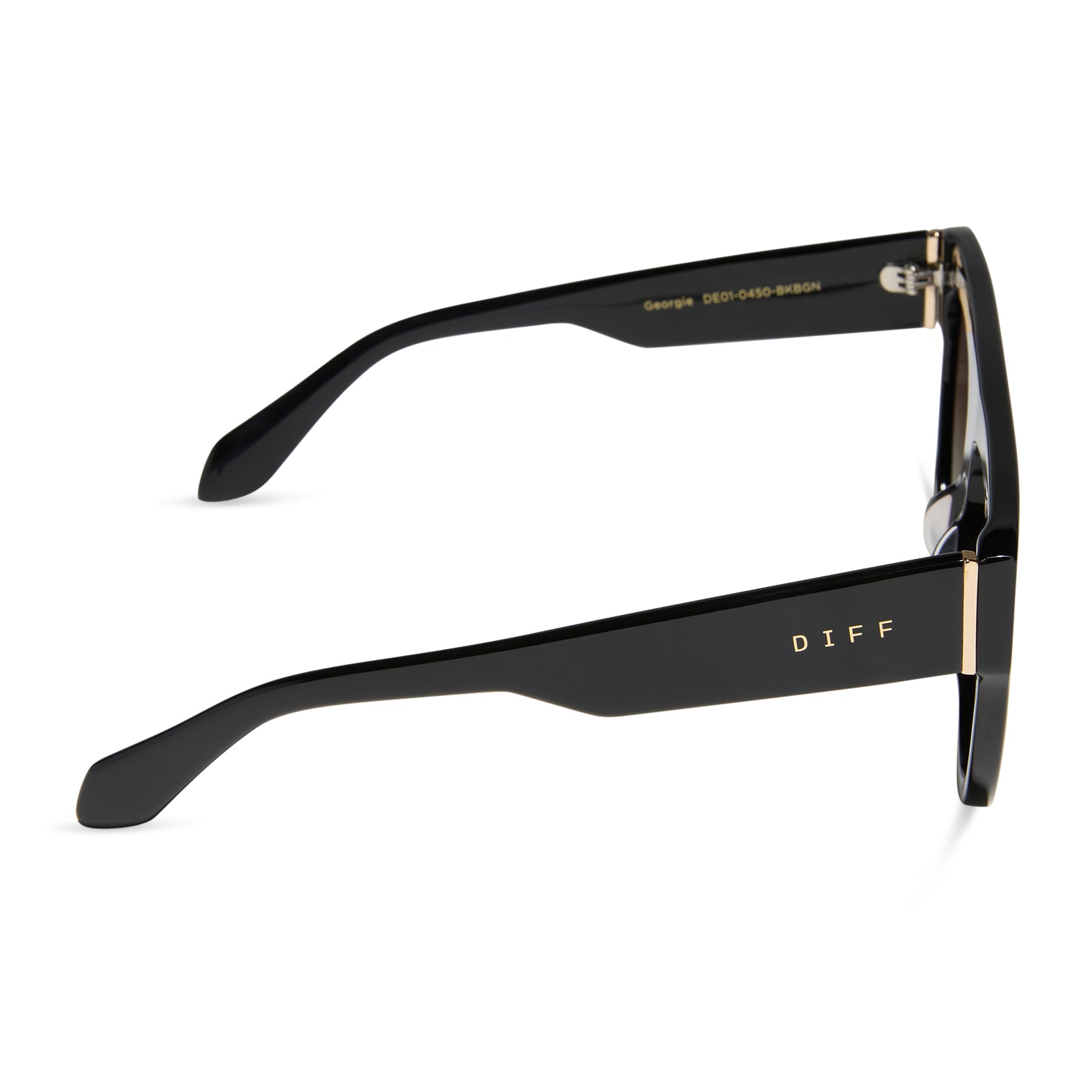 GEORGIE - BLACK + BROWN GRADIENT SUNGLASSES - Image 3