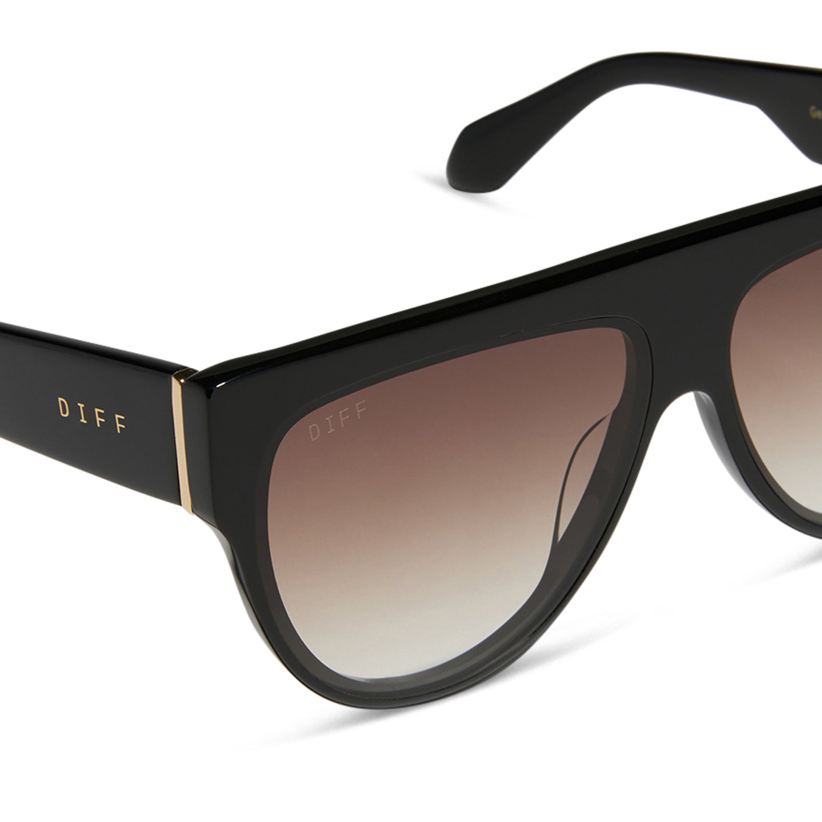 GEORGIE - BLACK + BROWN GRADIENT SUNGLASSES - Image 4