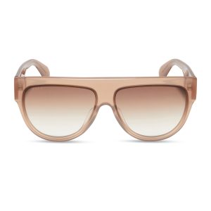 GEORGIE - WARM TAUPE + BROWN GRADIENT SUNGLASSES