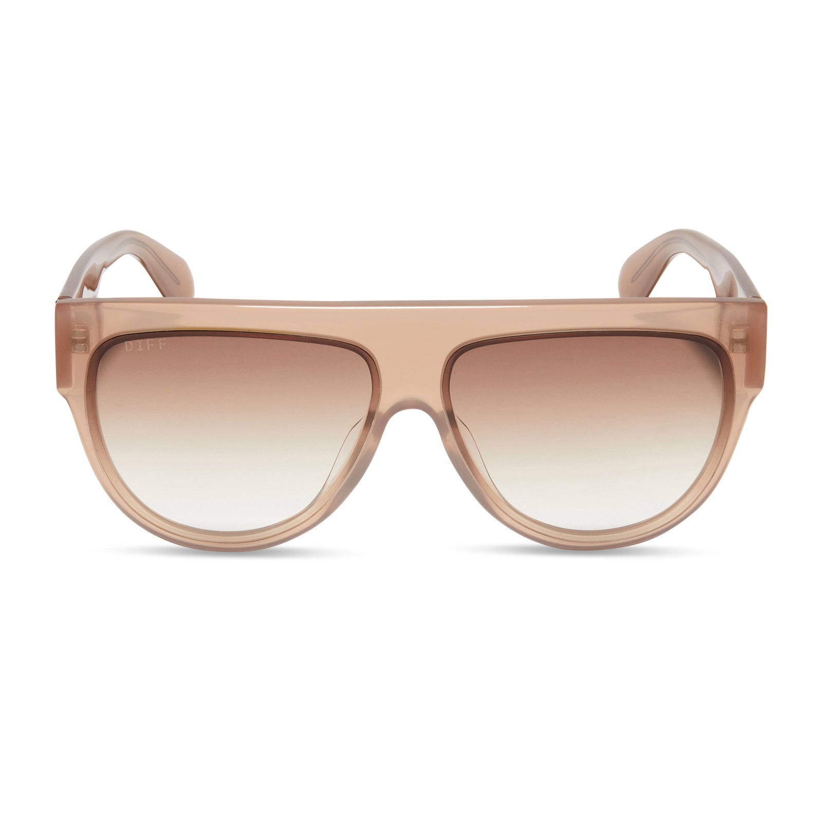 GEORGIE - WARM TAUPE + BROWN GRADIENT SUNGLASSES