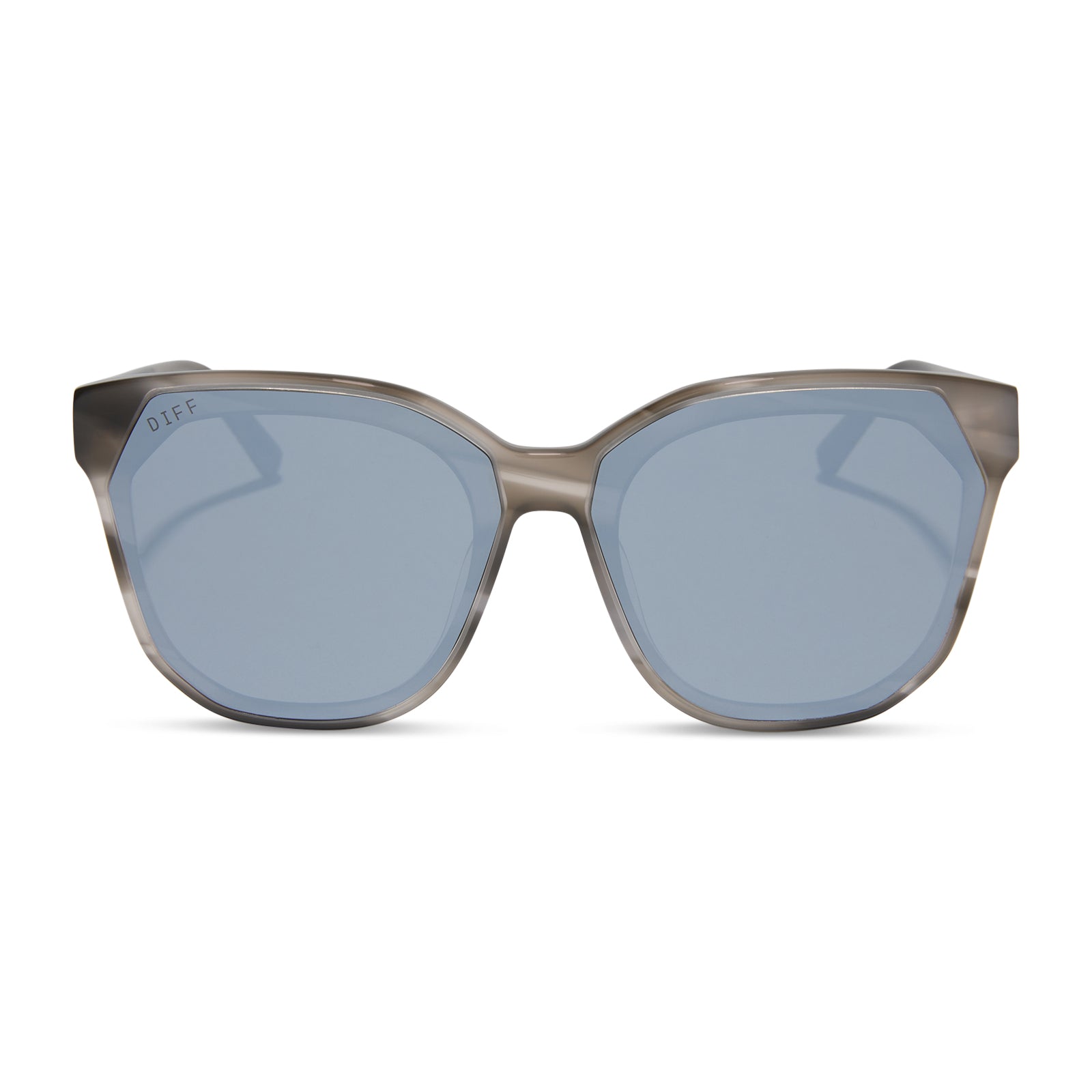 GIA - SMOKE MARBLE + GREY + SILVER FLASH SUNGLASSES