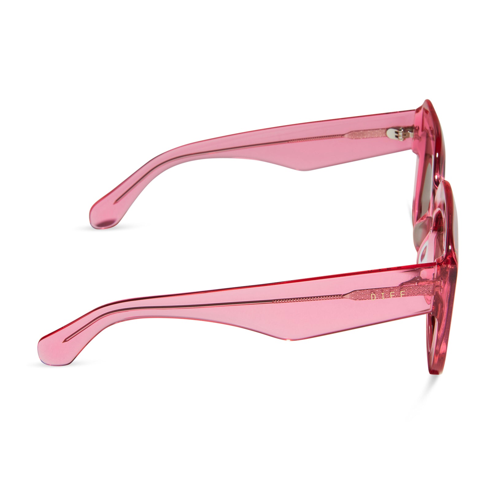 GIADA - CANDY PINK CRYSTAL + BROWN SUNGLASSES - Image 3