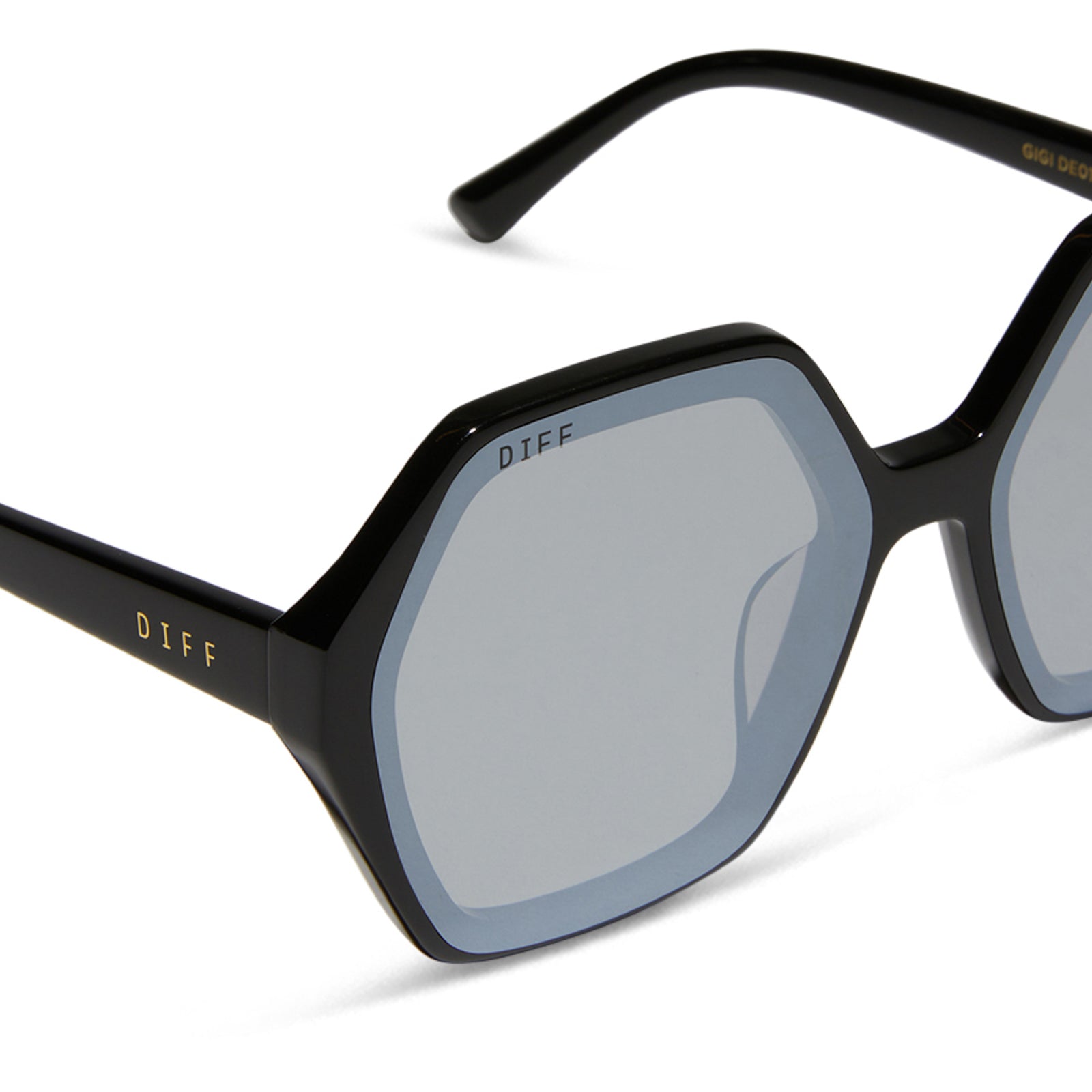 GIGI - BLACK + GREY FLASH SUNGLASSES - Image 4