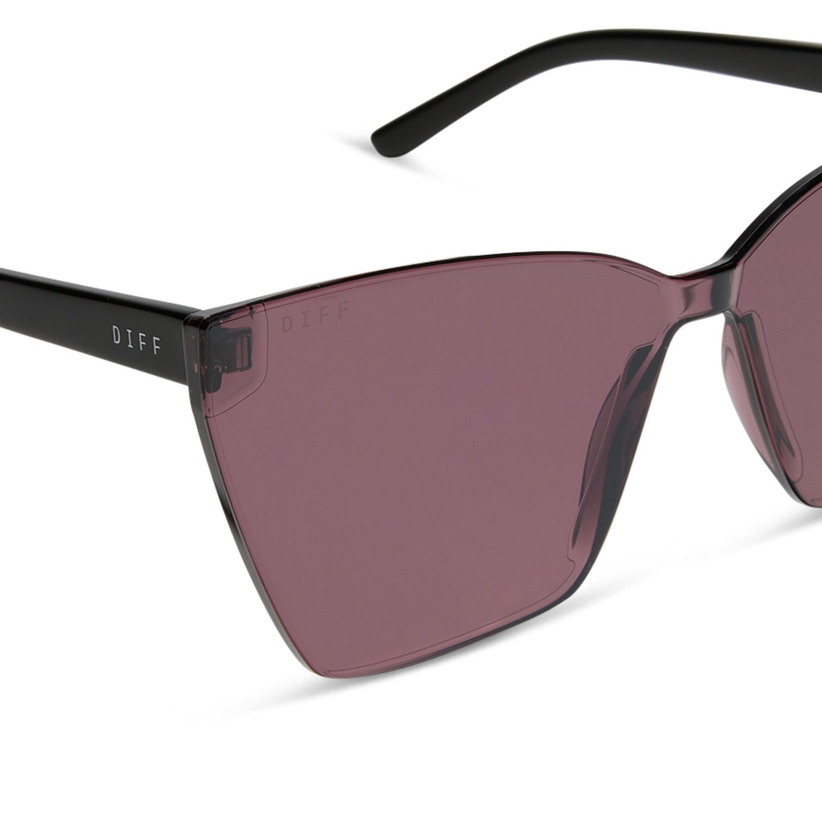 GOLDIE - BLACK + AUBERGINE W SILVER FLASH SUNGLASSES - Image 4