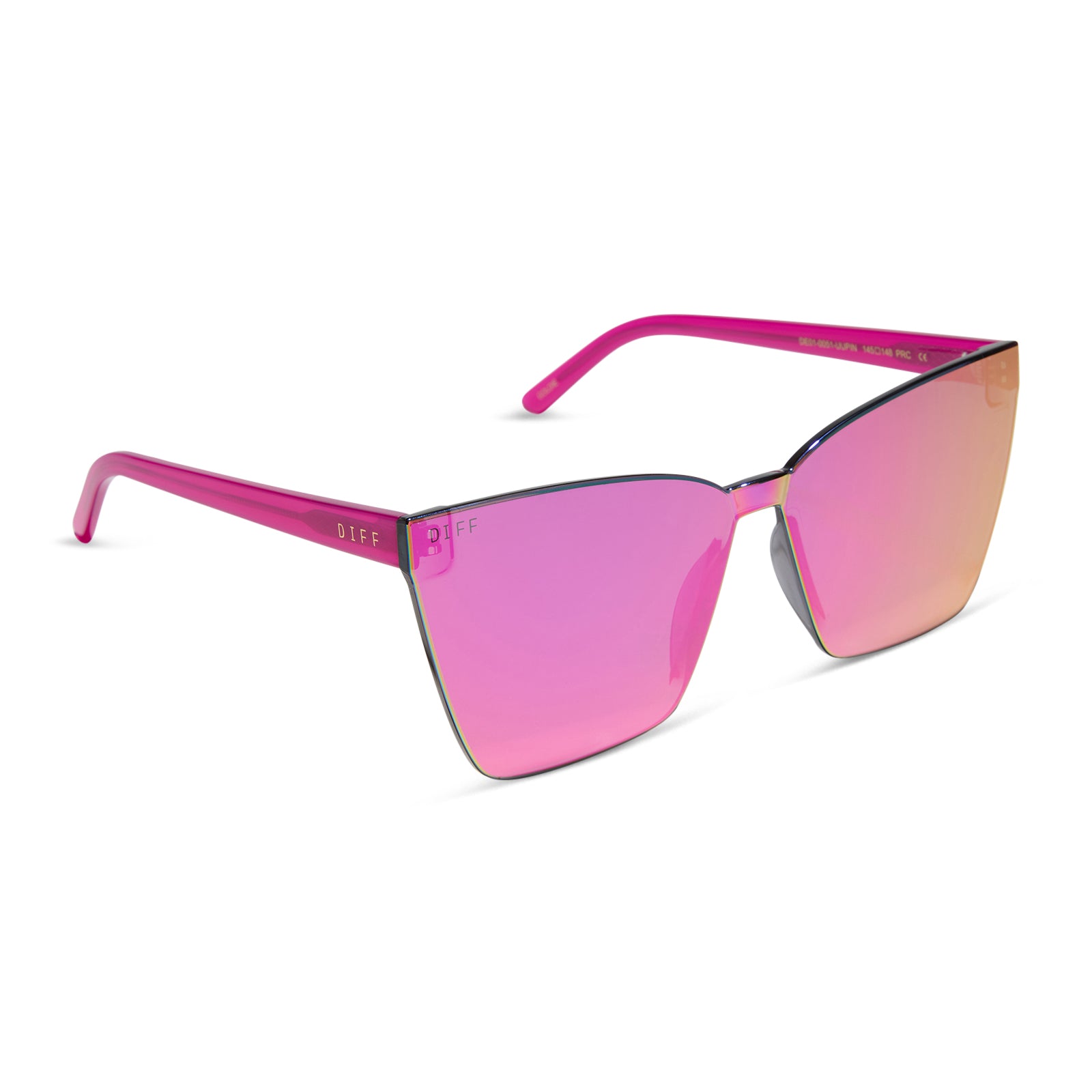 GOLDIE - BRIGHT TULIP + PINK RUSH MIRROR SUNGLASSES - Image 3
