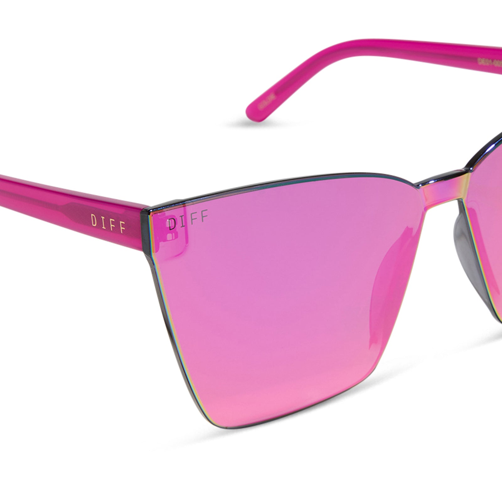 GOLDIE - BRIGHT TULIP + PINK RUSH MIRROR SUNGLASSES - Image 8