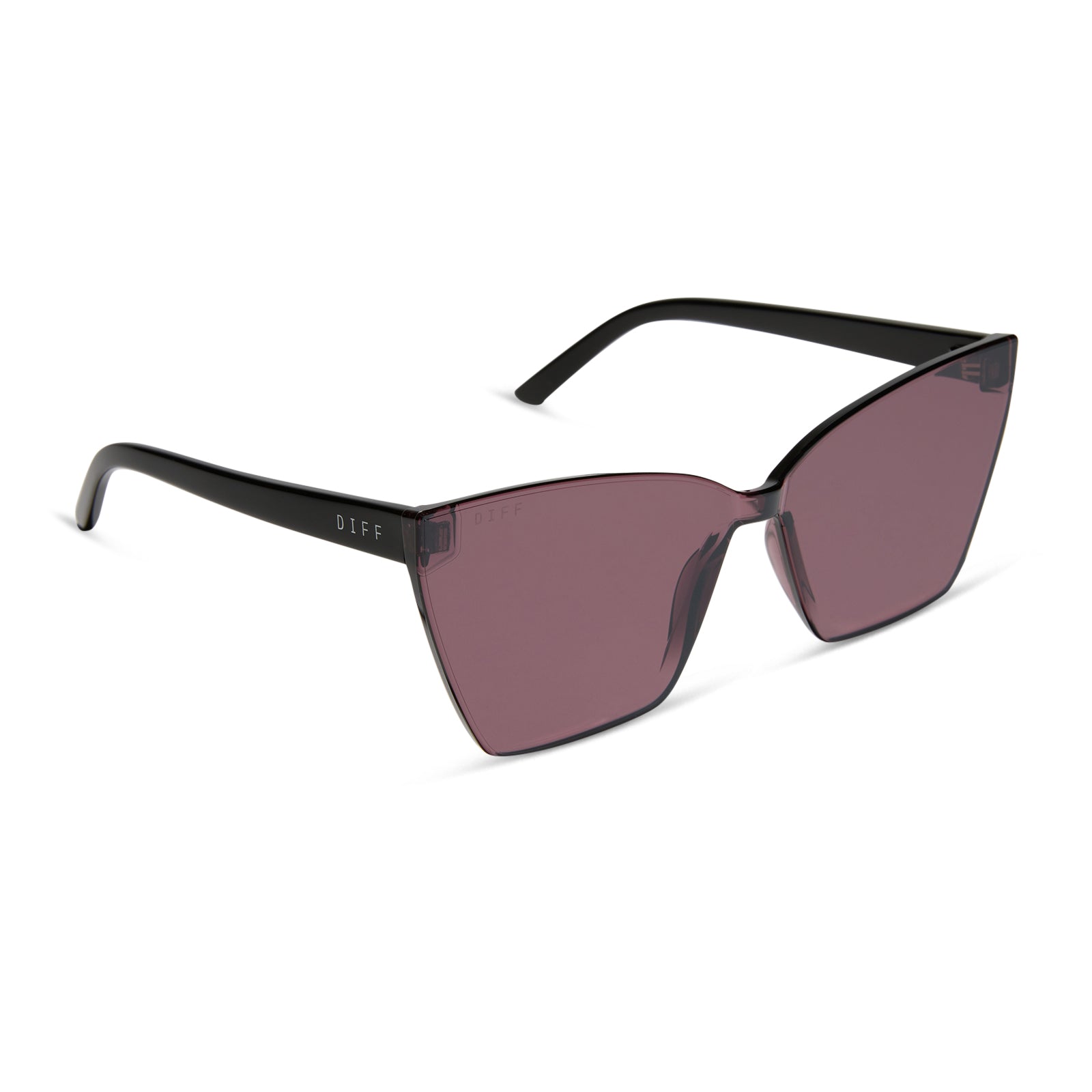 GOLDIE XS - BLACK + AUBERGINE W SILVER FLASH SUNGLASSES - Image 2