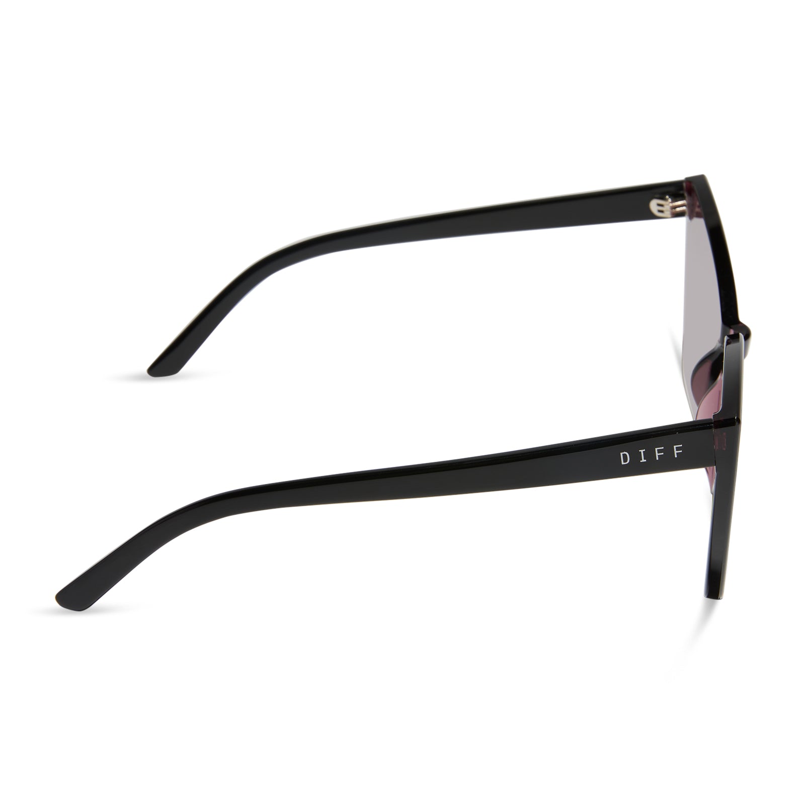 GOLDIE XS - BLACK + AUBERGINE W SILVER FLASH SUNGLASSES - Image 3