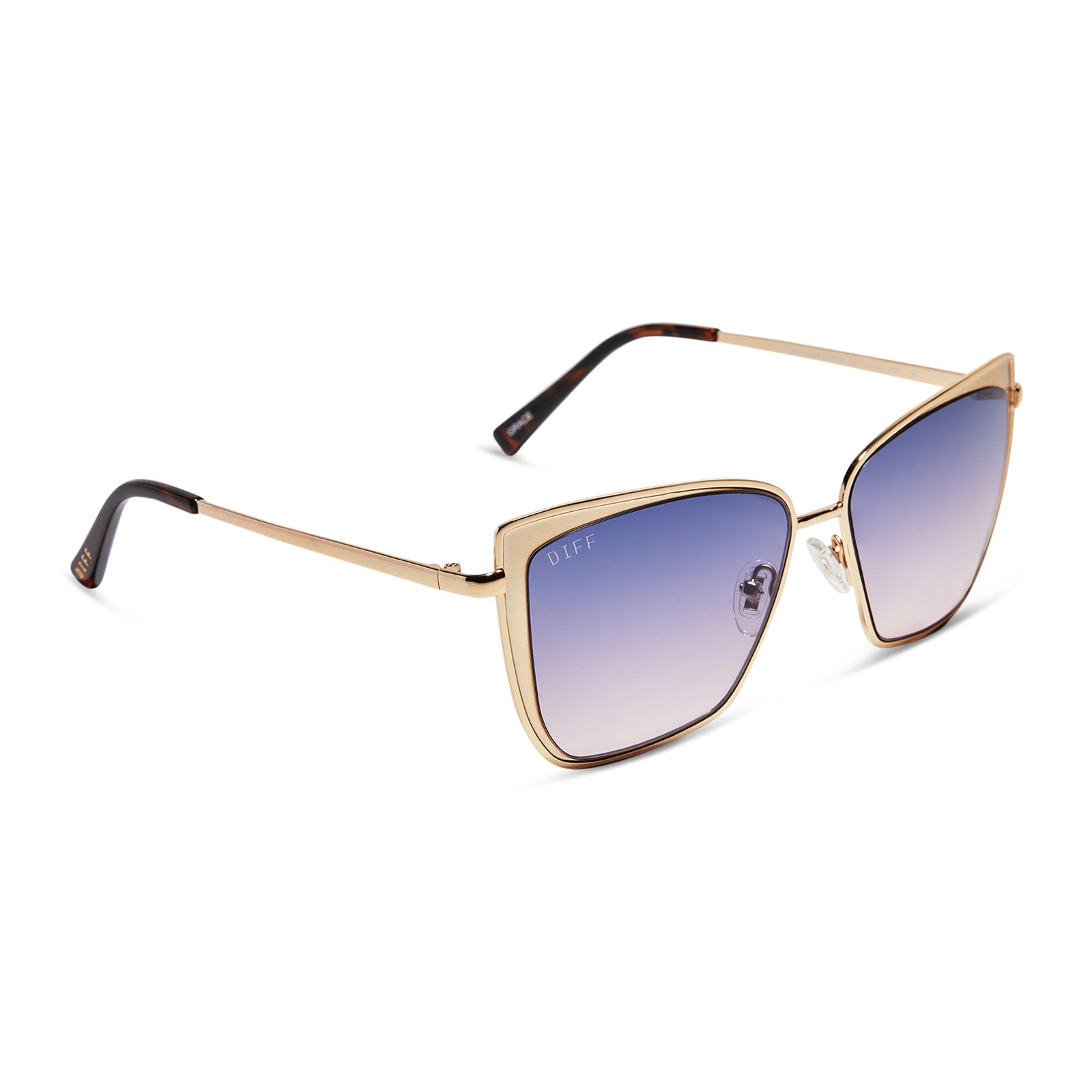 GRACE - GOLD + LAVENDER ROSE GRADIENT SUNGLASSES - Image 2