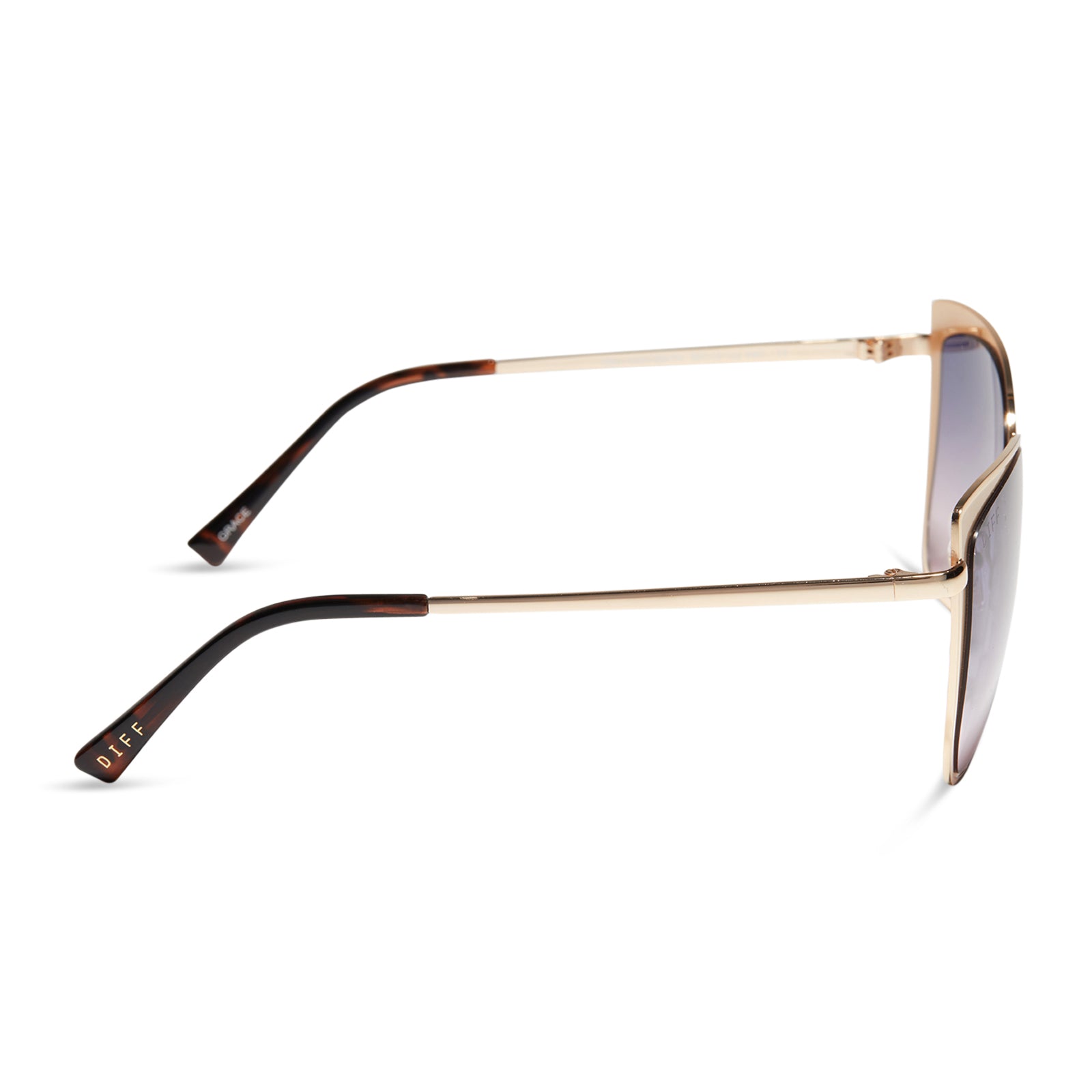 GRACE - GOLD + LAVENDER ROSE GRADIENT SUNGLASSES - Image 3
