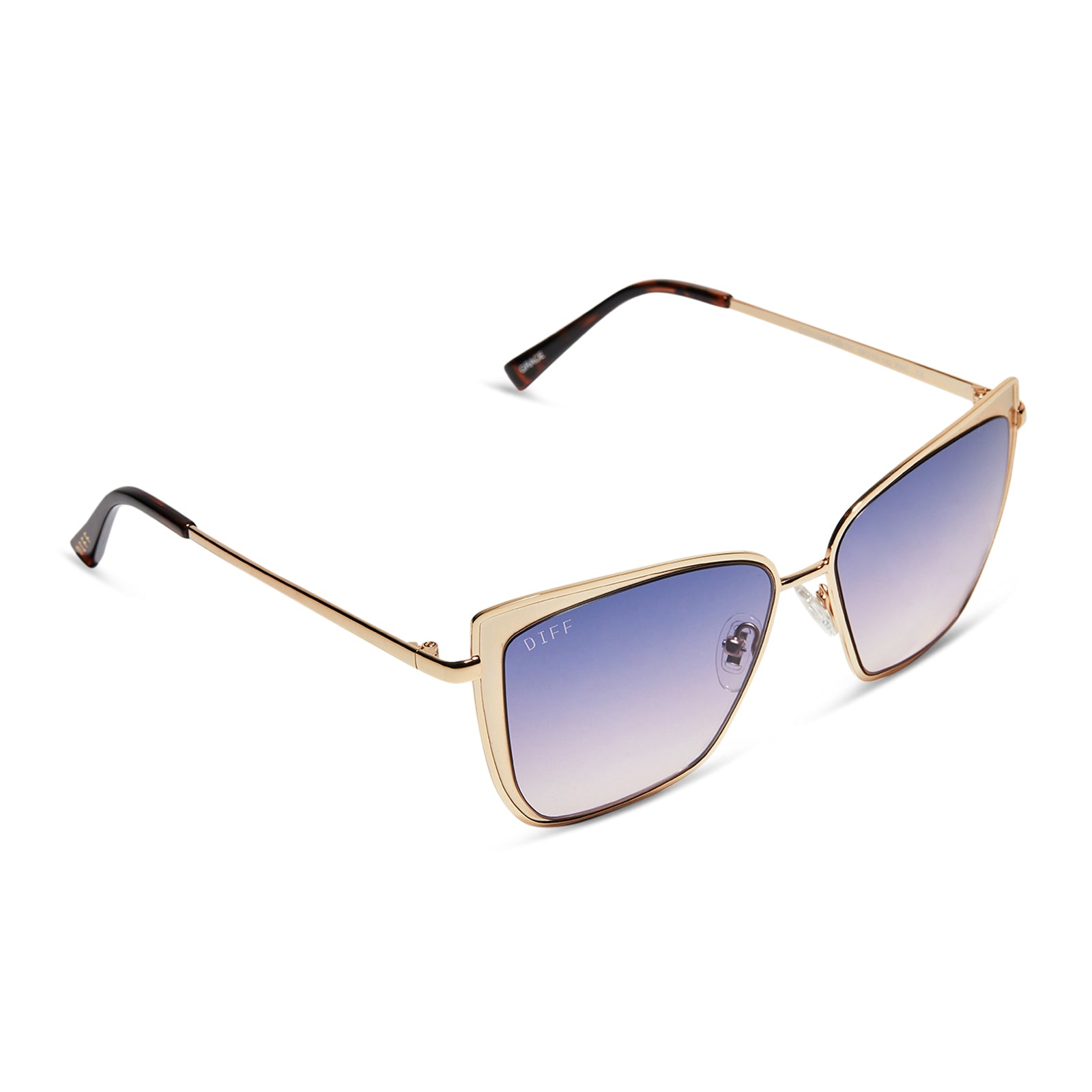 GRACE - GOLD + LAVENDER ROSE GRADIENT SUNGLASSES - Image 4