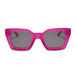 GREER - BRIGHT TULIP + GREY SUNGLASSES