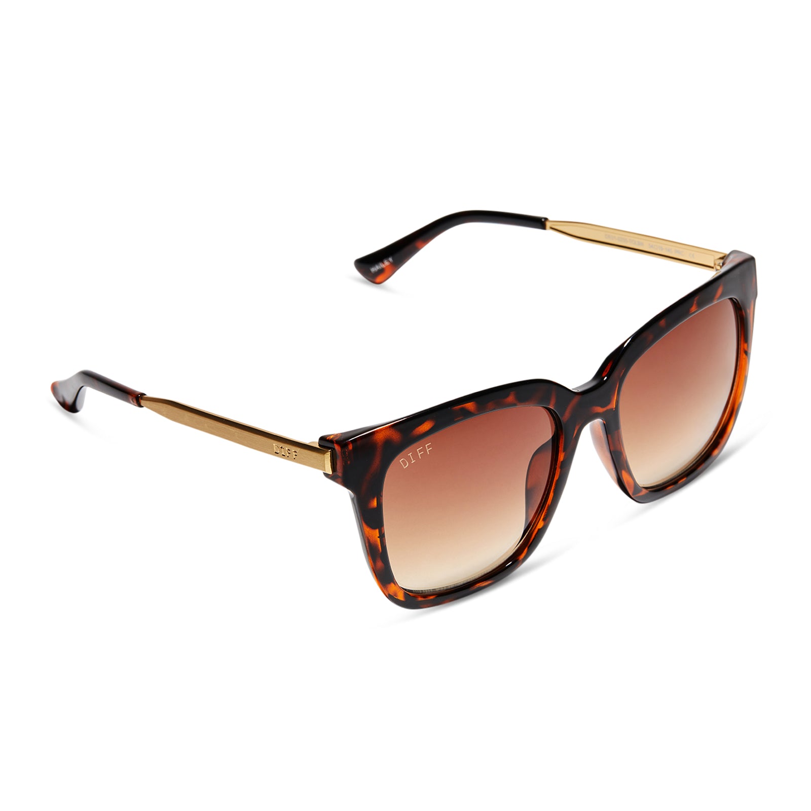 HAILEY - BLACK BROWN TORTOISE + LIGHT BROWN GRADIENT SUNGLASSES - Image 4