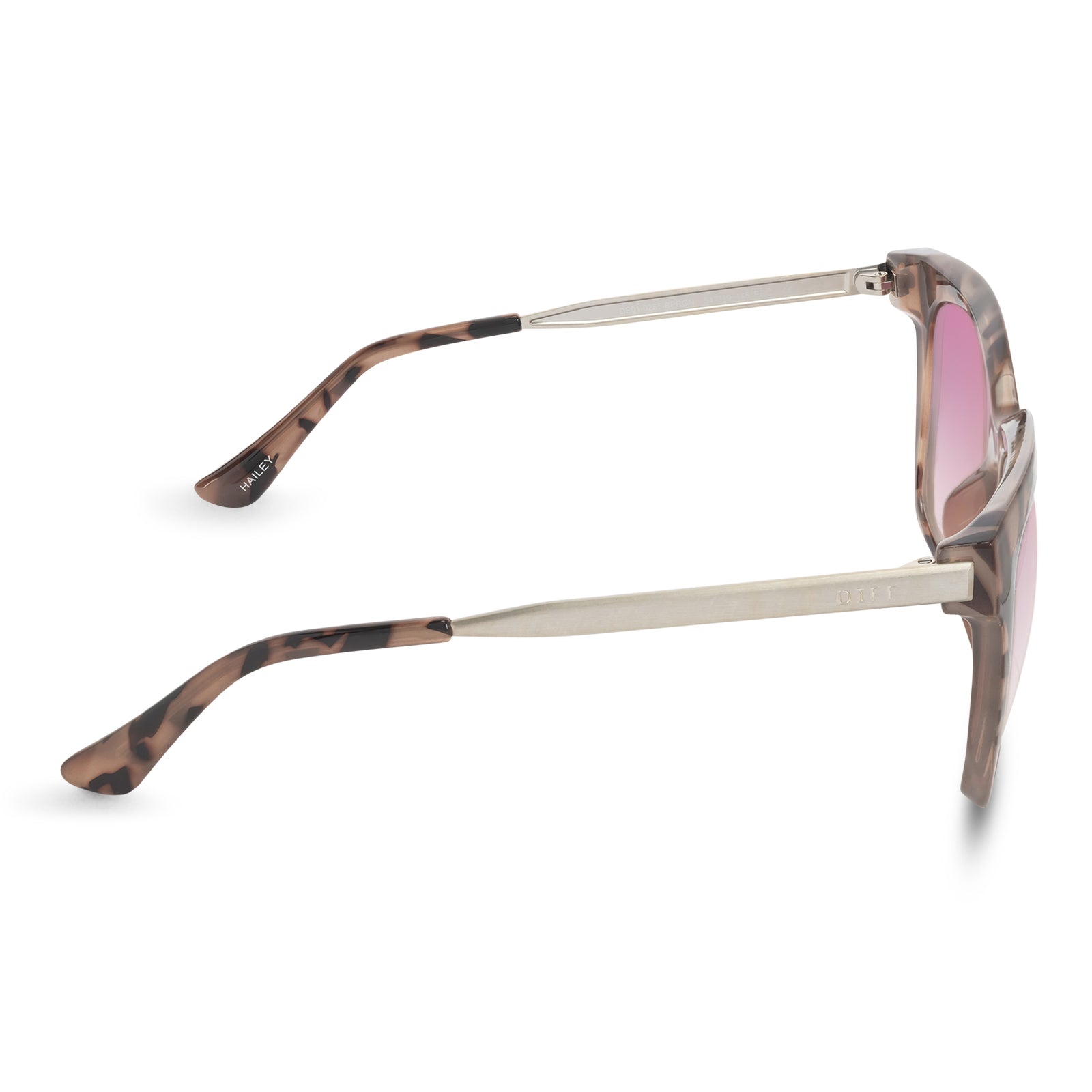 HAILEY - BLUSH TORTOISE + ROSE GRADIENT SUNGLASSES - Image 3