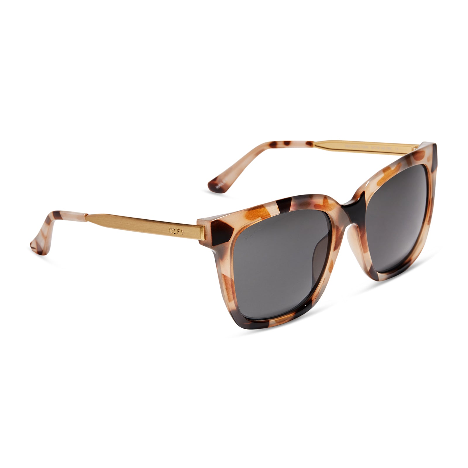 HAILEY - CREAM TORTOISE + SOLID GREY SUNGLASSES - Image 2