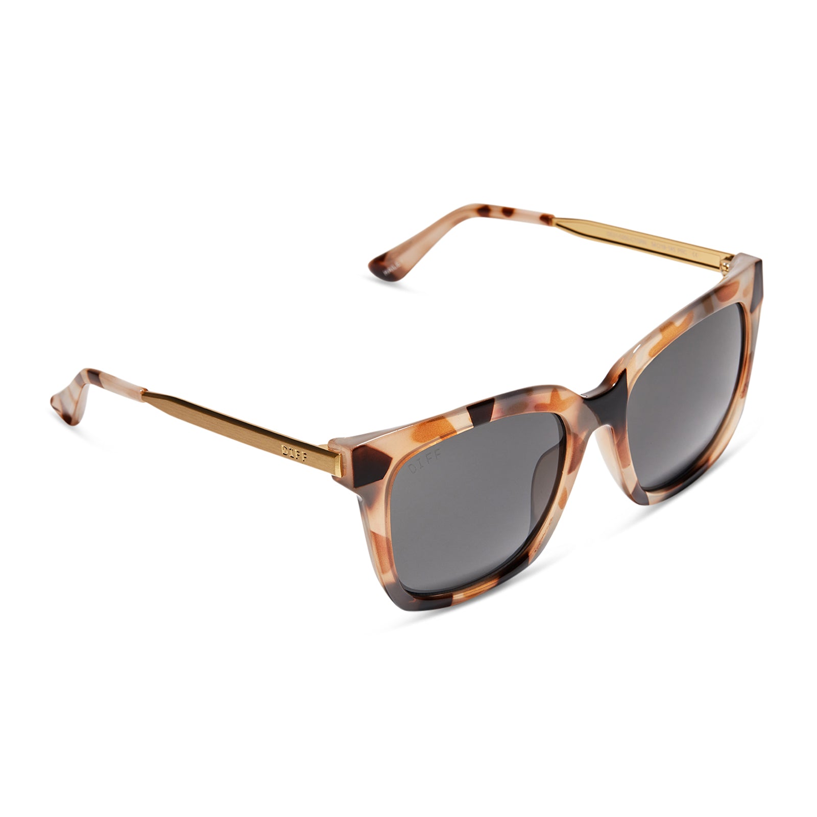 HAILEY - CREAM TORTOISE + SOLID GREY SUNGLASSES - Image 4