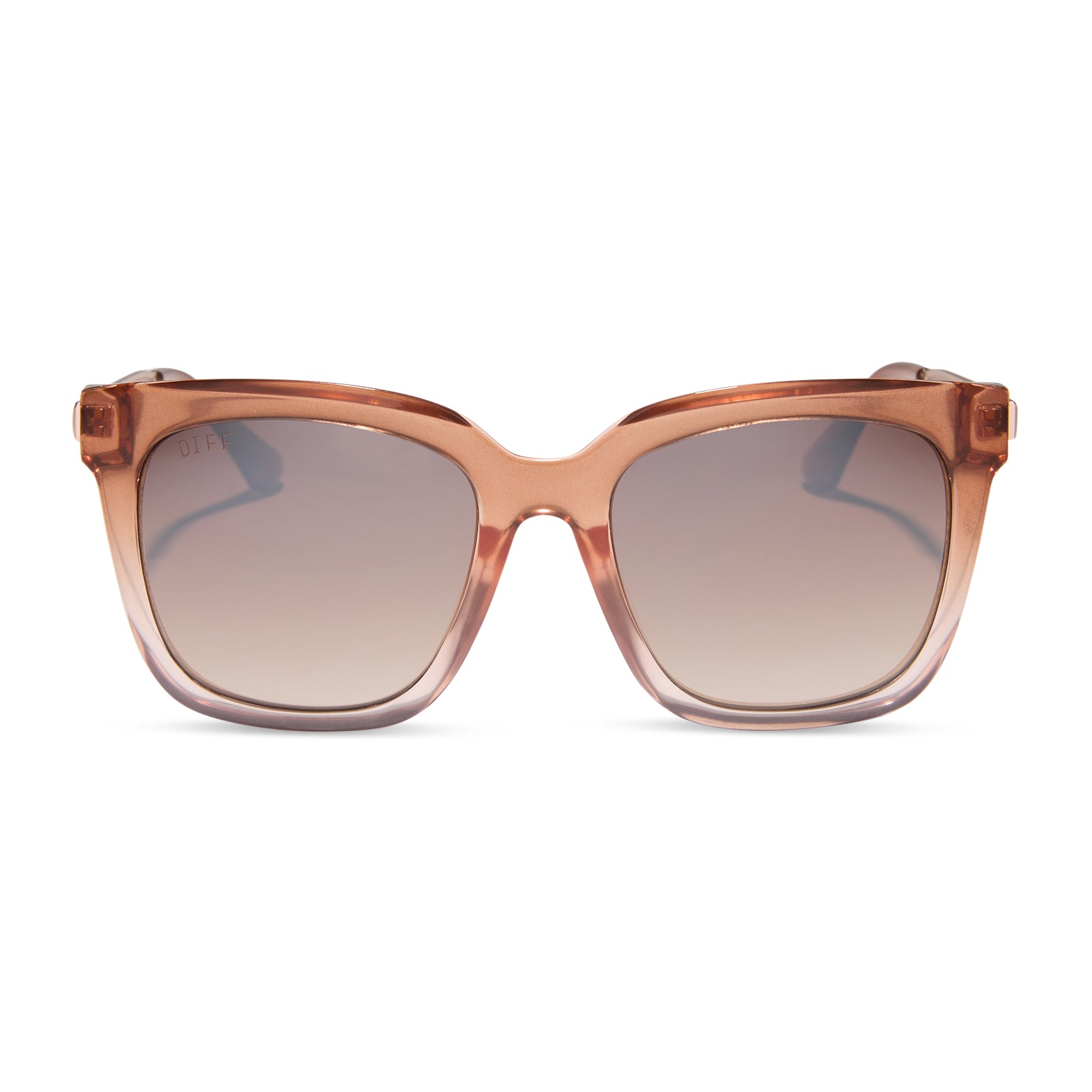 HAILEY - TAFFY GRADIENT + TAUPE ROSE MIRROR SUNGLASSES
