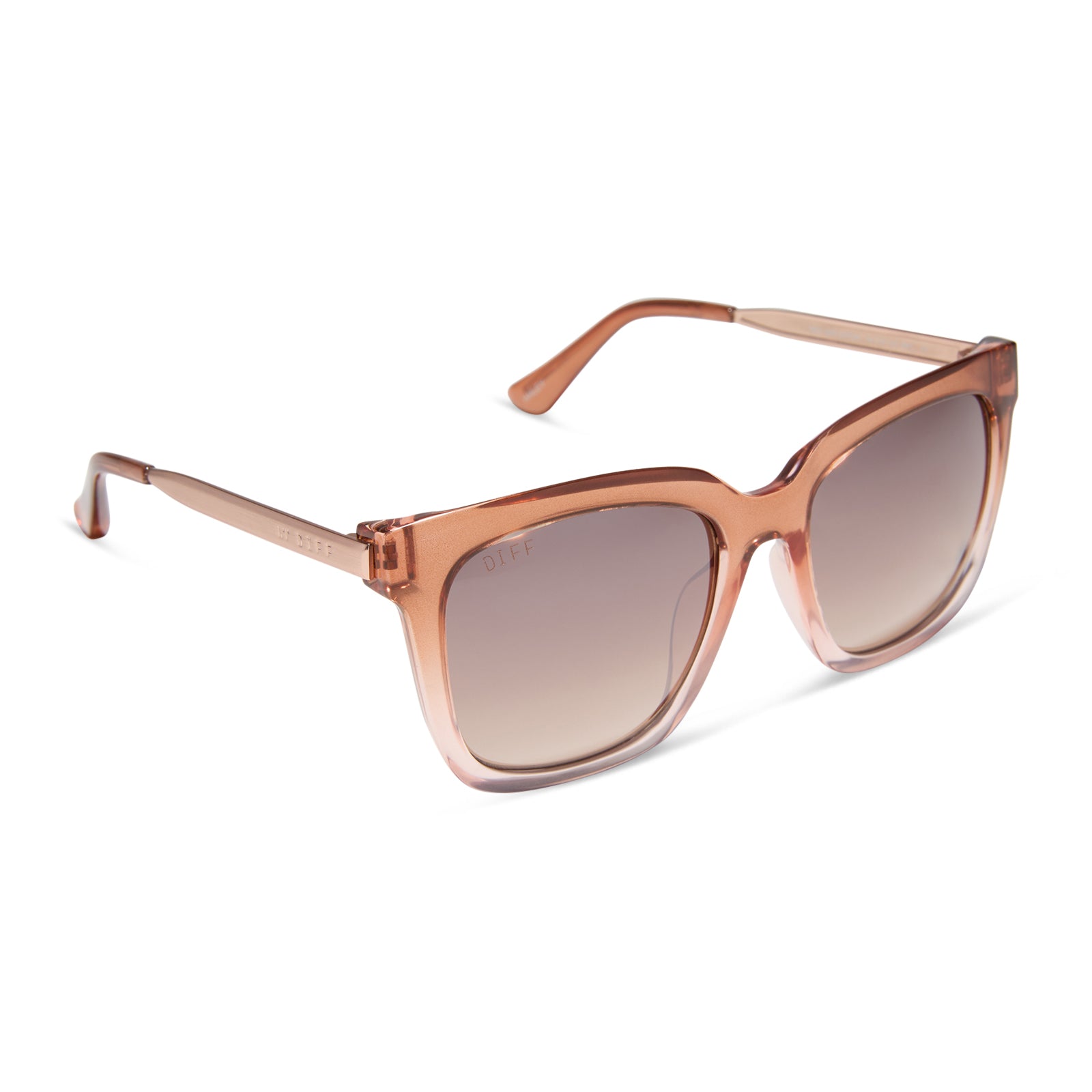 HAILEY - TAFFY GRADIENT + TAUPE ROSE MIRROR SUNGLASSES - Image 2