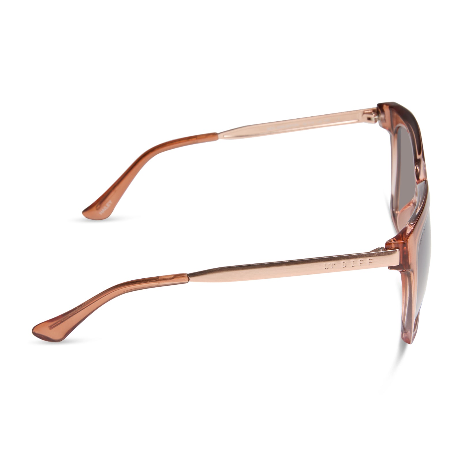 HAILEY - TAFFY GRADIENT + TAUPE ROSE MIRROR SUNGLASSES - Image 3