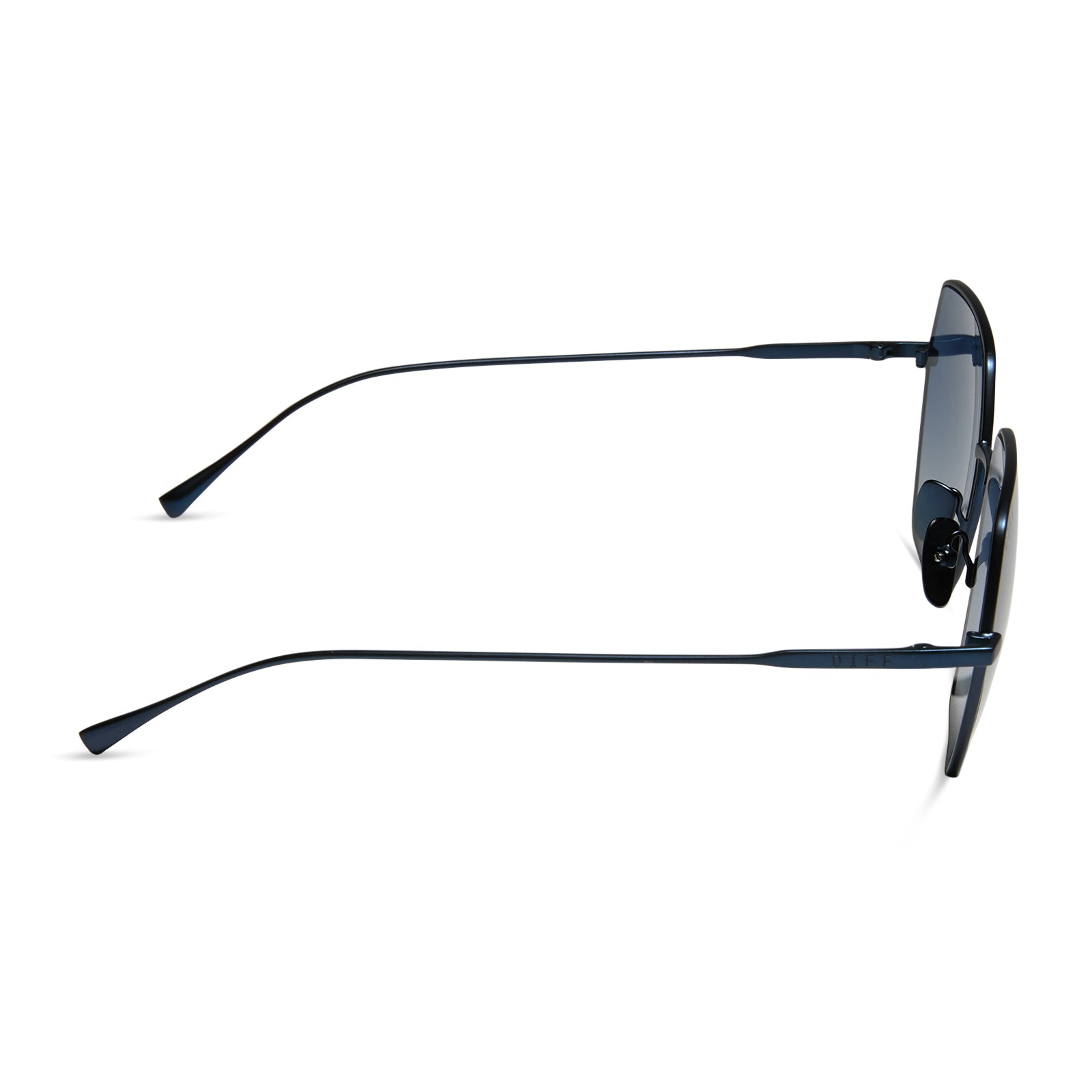 HARLOWE - DEEP NAVY METAL + AEGEAN BLUE FLASH SUNGLASSES - Image 3
