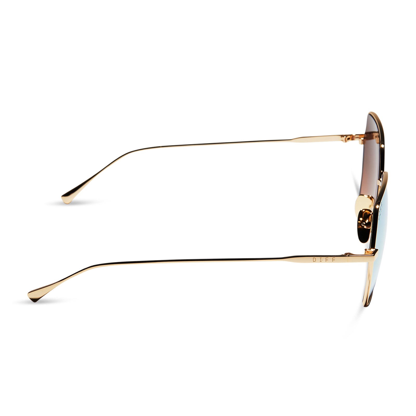 HARLOWE - GOLD + TAUPE FLASH SUNGLASSES - Image 3