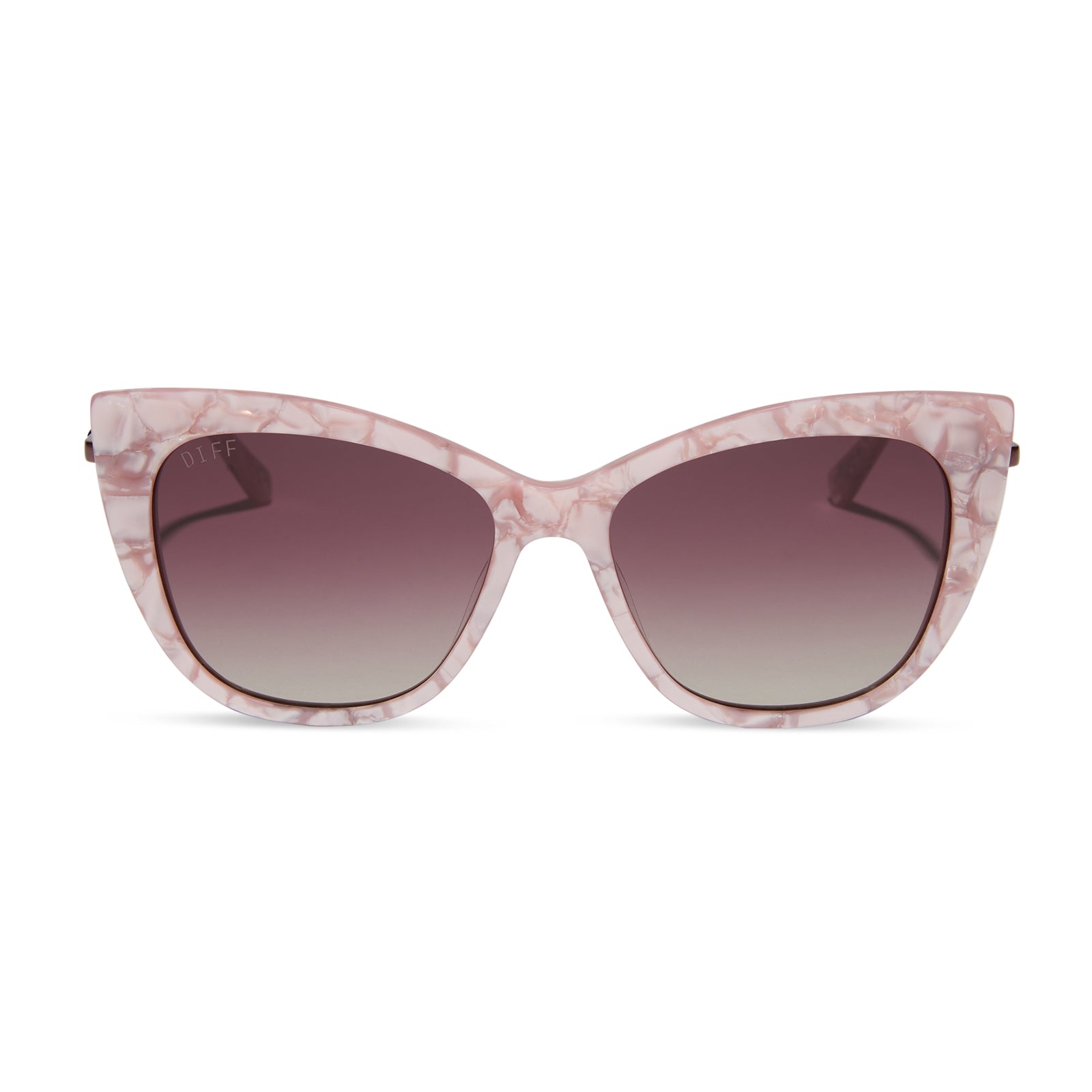 UMBRIDGE™ - PINK MOTHER OF PEARL + WINE GRADIENT HEX SUNGLASSES