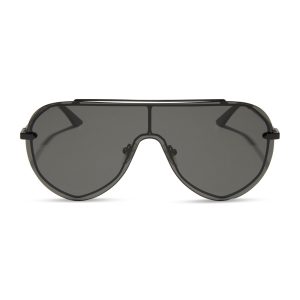 IMANI - BLACK + GREY SUNGLASSES