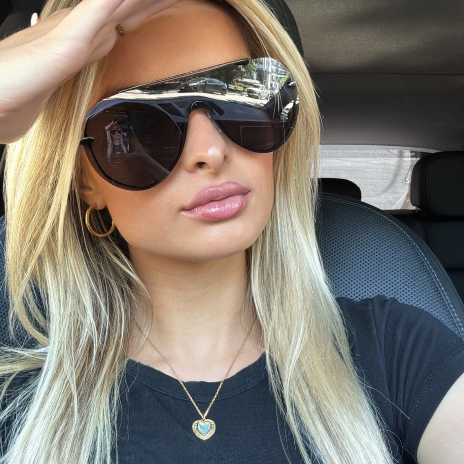 IMANI - BLACK + GREY SUNGLASSES - Image 10