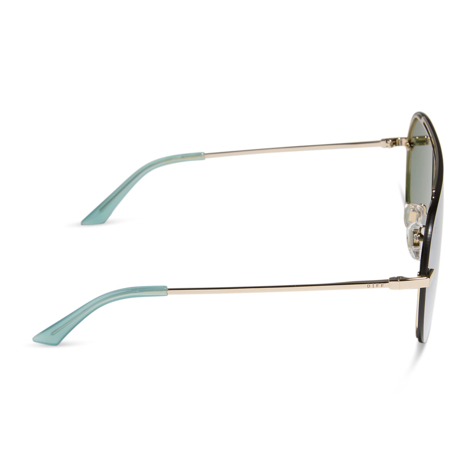 IMANI - GOLD + AQUATIC AWE MIRROR SUNGLASSES - Image 4