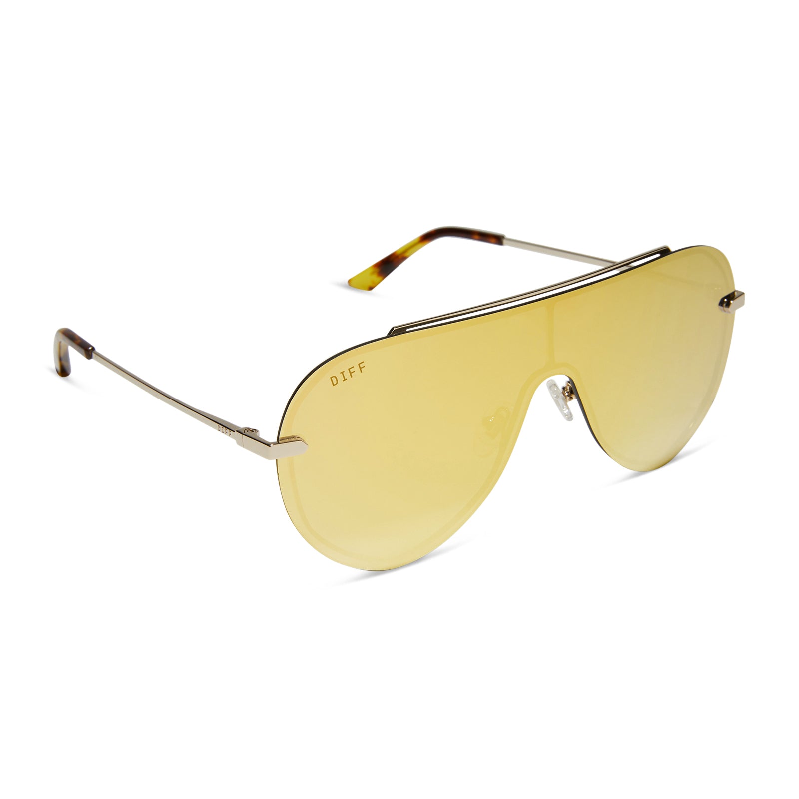 IMANI - GOLD + BRILLIANT GOLD MIRROR SUNGLASSES - Image 2