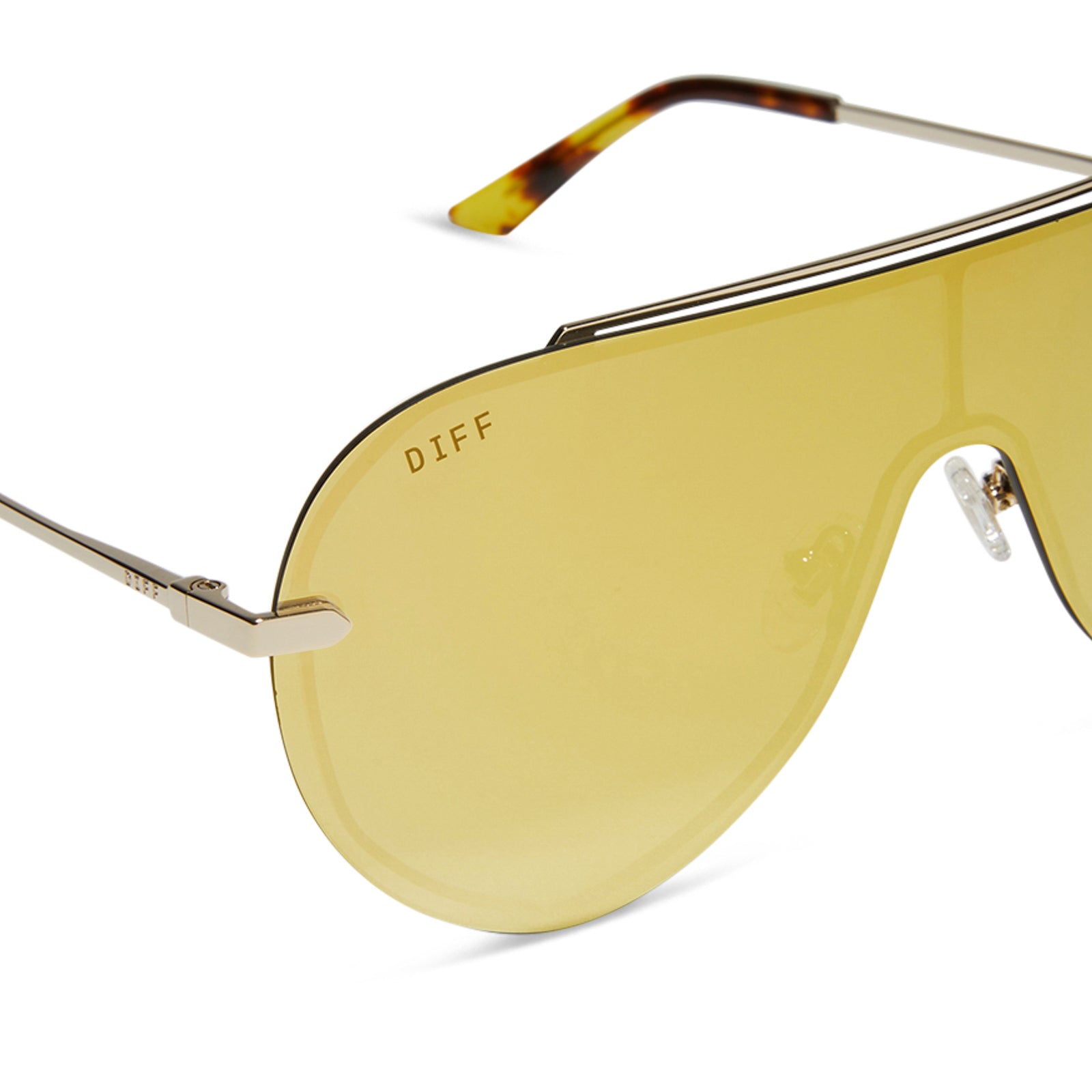 IMANI - GOLD + BRILLIANT GOLD MIRROR SUNGLASSES - Image 4