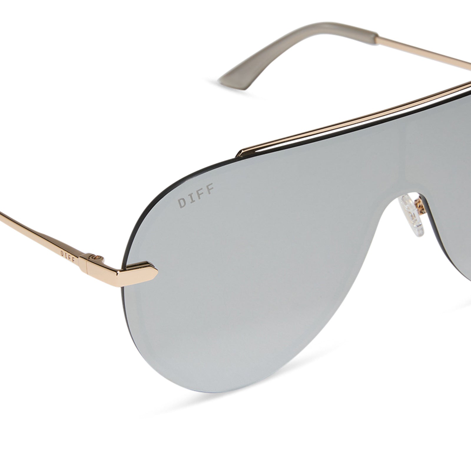 IMANI - GOLD + SILVER MIRROR SUNGLASSES - Image 4
