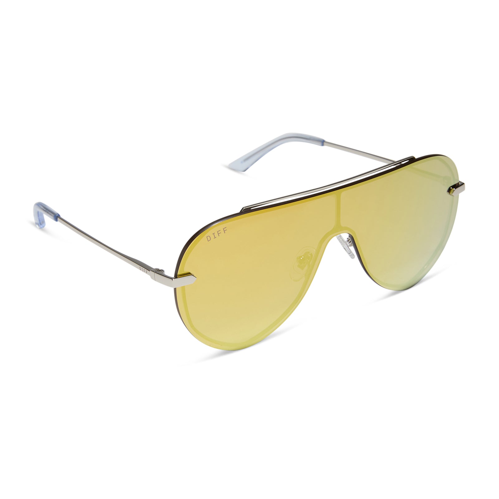 IMANI - SILVER + GOLD MIRROR SUNGLASSES - Image 2